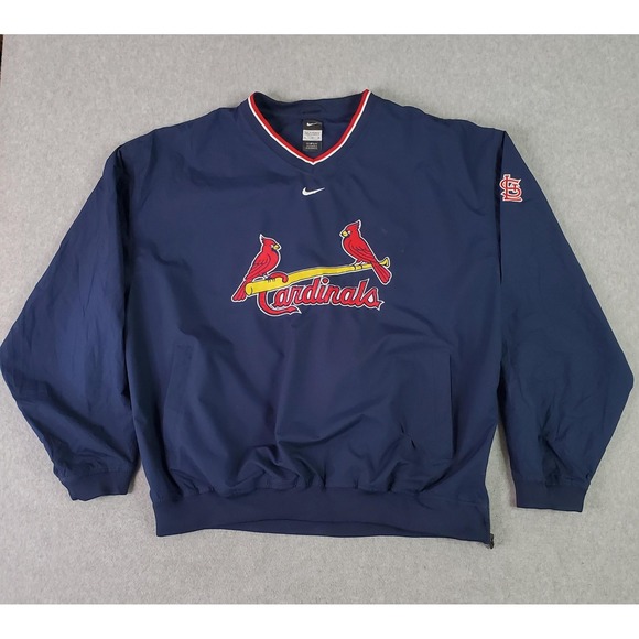Nike Other - St Louis Cardinals Jacket Mens XL Blue MLB Baseball Nike Pullover Windbreaker